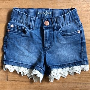 Cat & Jack denim shorts with lace detail